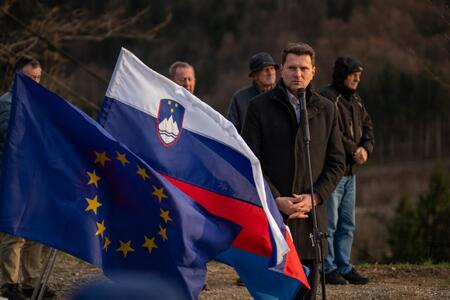 Uradno odprtje saniranega plazu in obnovljene ceste Špitalič–Dolina (2)